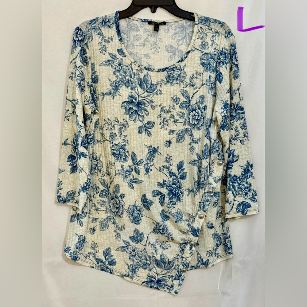 Sami & Jo Blue Floral Blouse